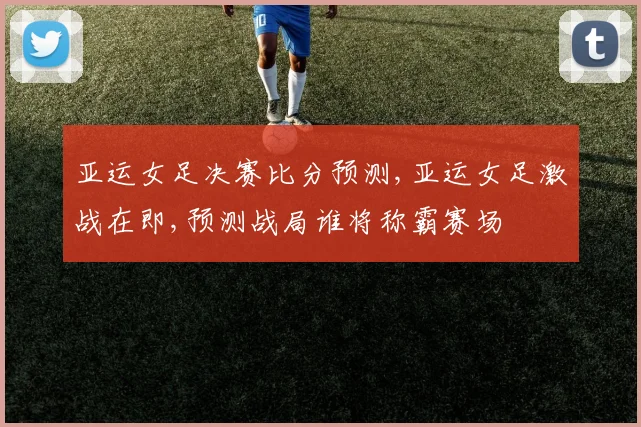 亚运女足决赛比分预测,亚运女足激战在即,预测战局谁将称霸赛场